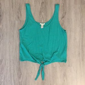 Forever 21 women's small teal crop top tank